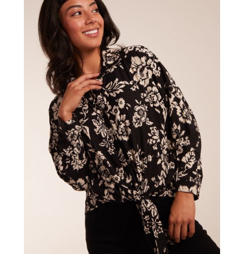 Tie Front Oversized Shirt Tie Front Oversized Shirt