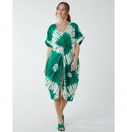 Tie Dye Twist Knot Tunic Dress Tie Dye Twist Knot Tunic Dress