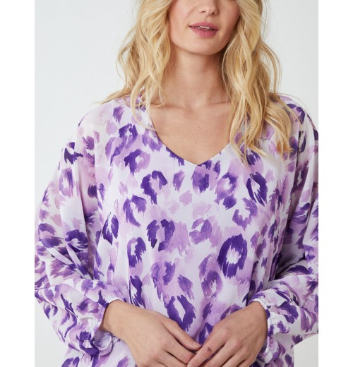 Leopard Print V Neck Blouse Leopard Print V Neck Blouse