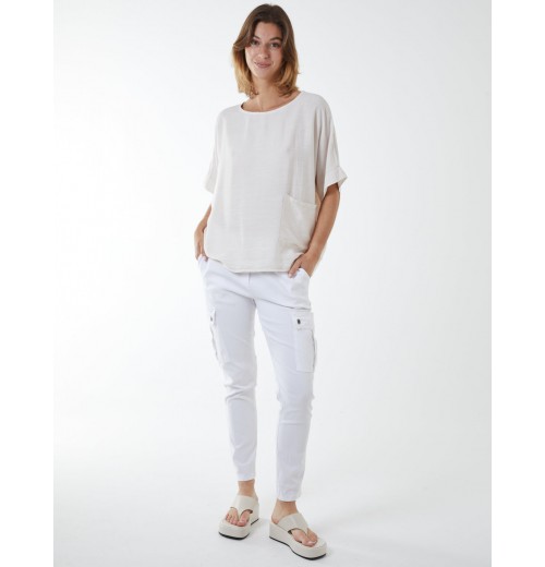 Button Back Pocket Top Button Back Pocket Top