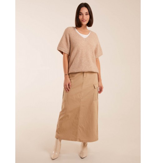 Puff Sleeve V-Neck Knit Top Puff Sleeve V-Neck Knit Top