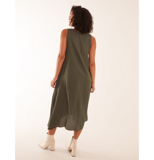 Linen A Line Midi Dress Linen A Line Midi Dress