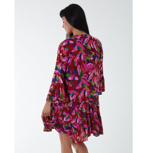 Tunic Tiered Smock Mini Dress Tunic Tiered Smock Mini Dress
